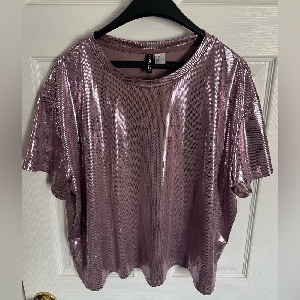 Pink Shimmer Crop Top